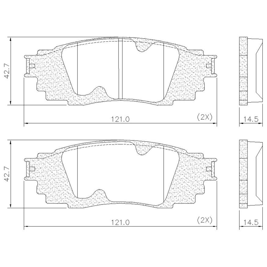 Pastilha de Freio Traseiro para Toyota RAV4 - Fras-le - PD/1672