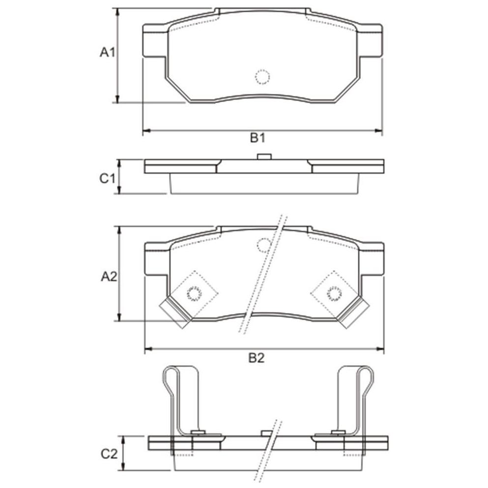 Pastilha de Freio Traseiro para Honda City e FIT - Fras-le - PD/457