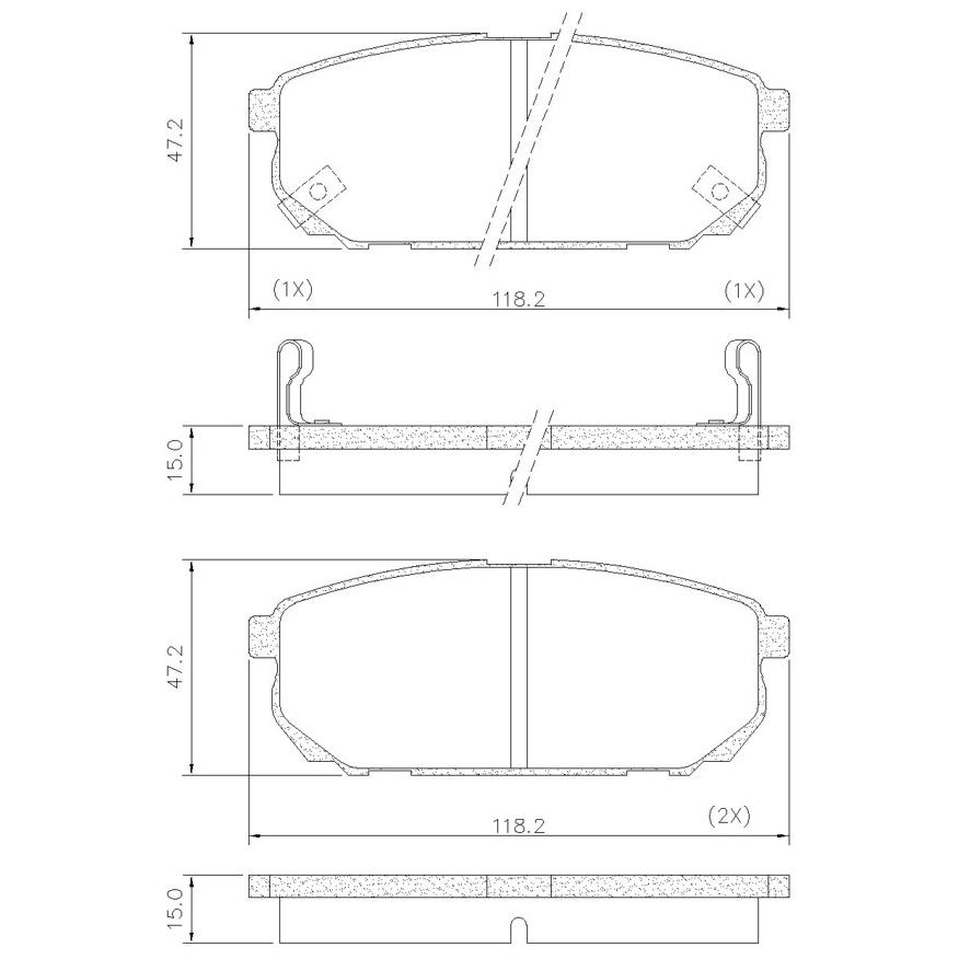 Pastilha de Freio Traseiro para KIA Sorento - Fras-le - PD/668