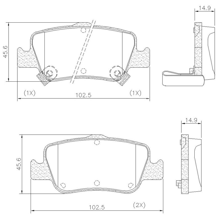 Pastilha de Freio Traseiro para Toyota Corolla - Fras-le - PD/689