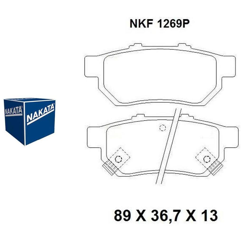 Pastilha de Freio Traseiro para Honda Civic e FIT - Nakata - NKF 1269P