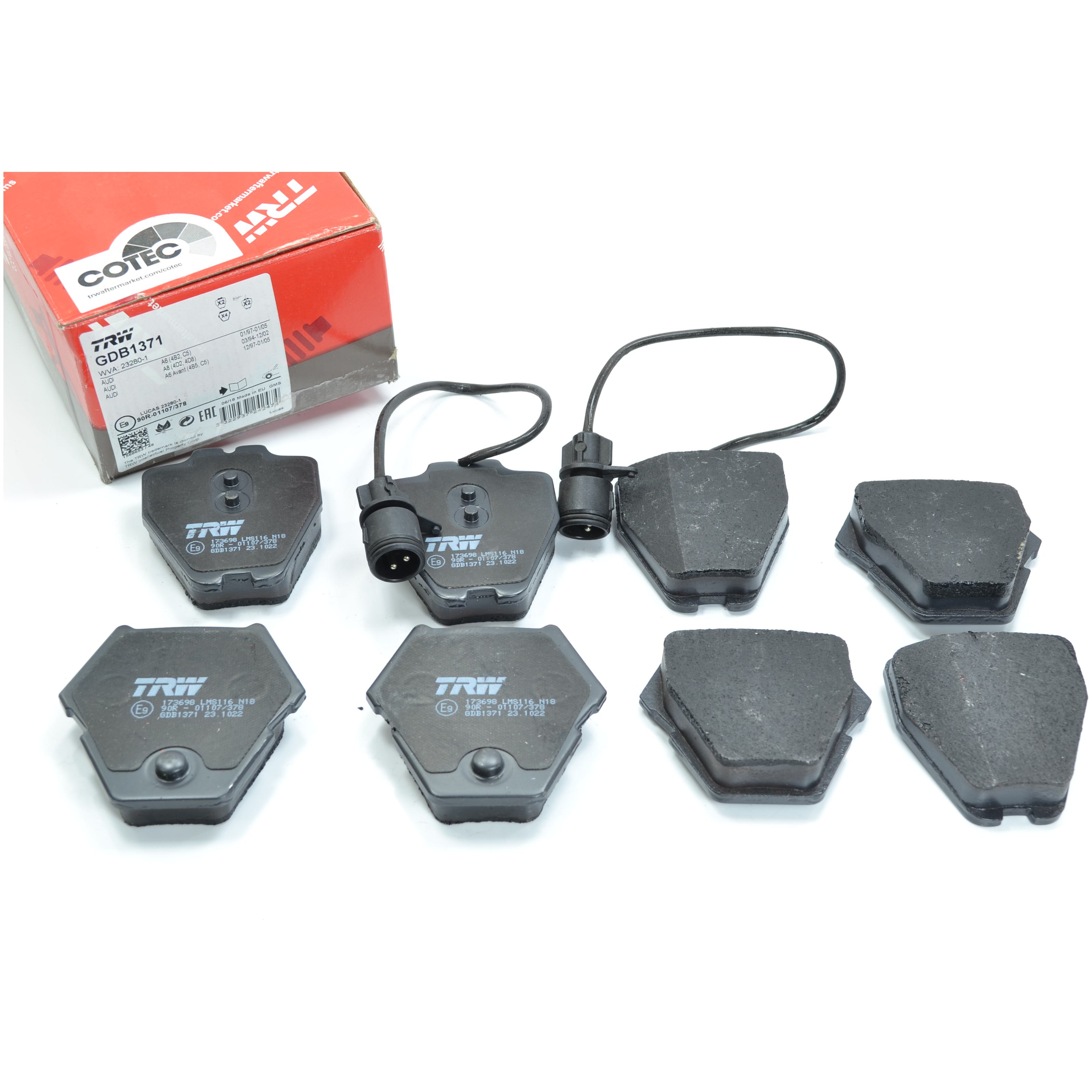 Pastilhas Freio Dianteira Antirruído com Sensor para Audi A8 - TRW - GDB1371