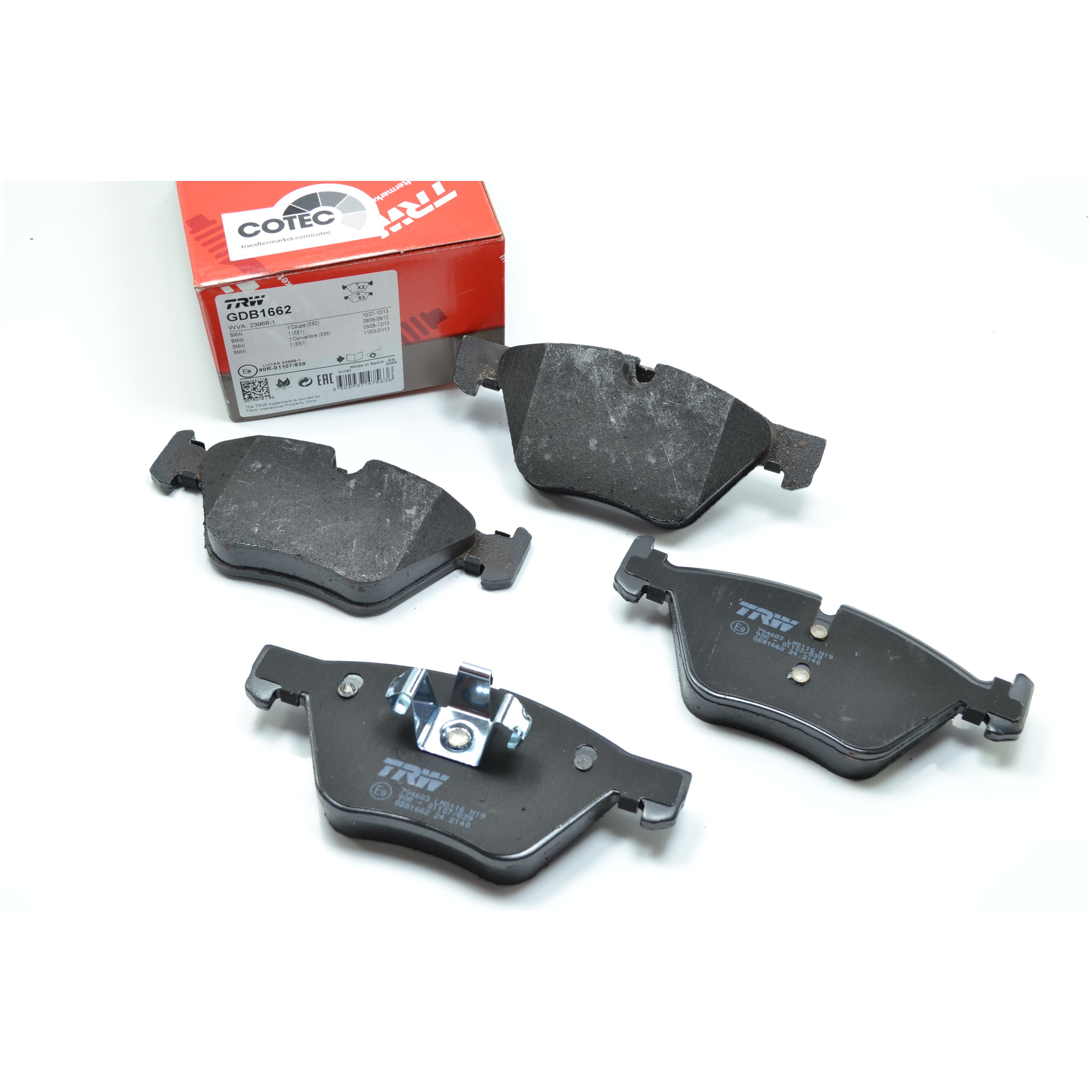 Pastilhas Freio Dianteira Antirruído Cotec para BMW 120i e 130i - TRW - GDB1662