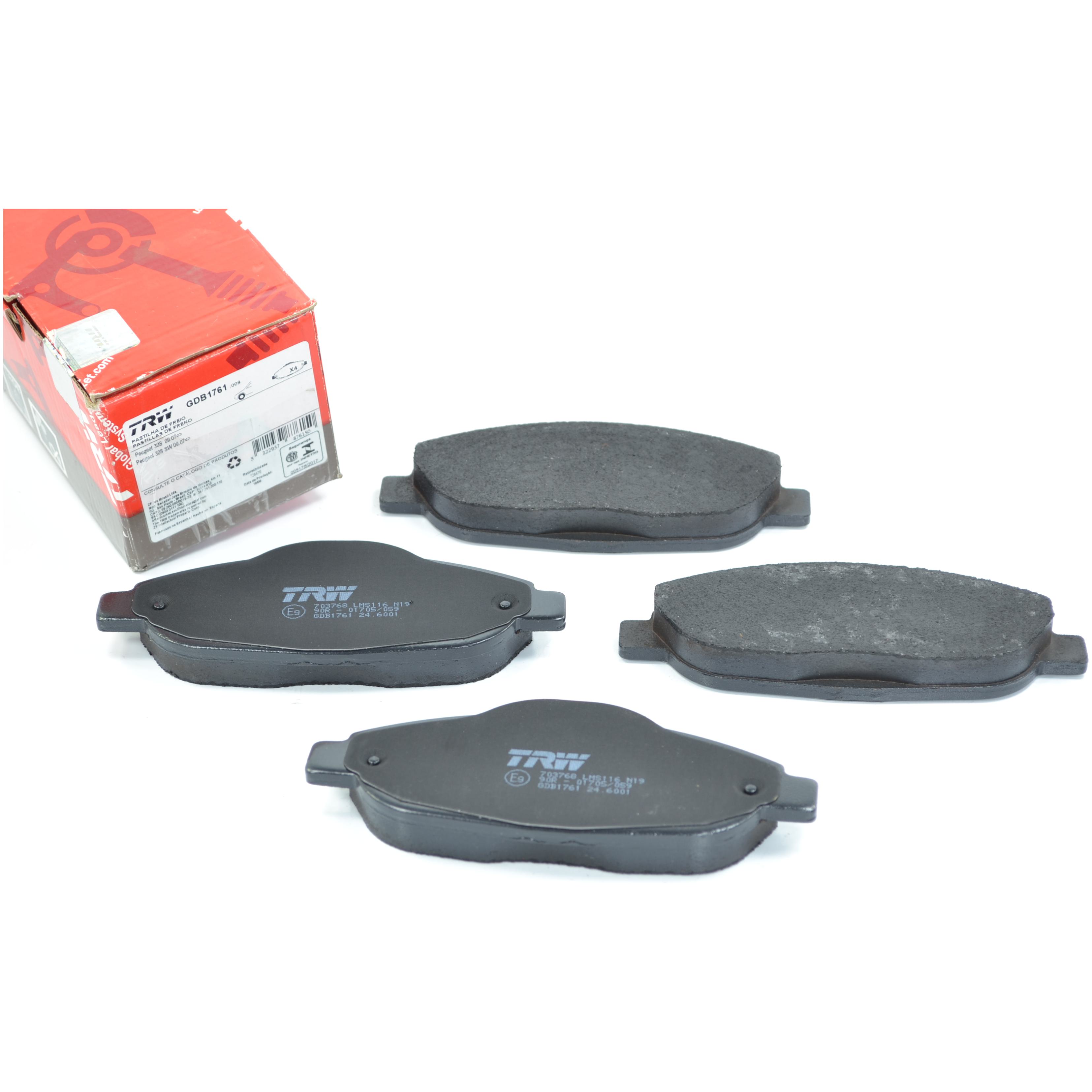 Pastilhas Freio Dianteira Antirruído Cotec para Peugeot 3008 e 308 CC - TRW - GDB1761