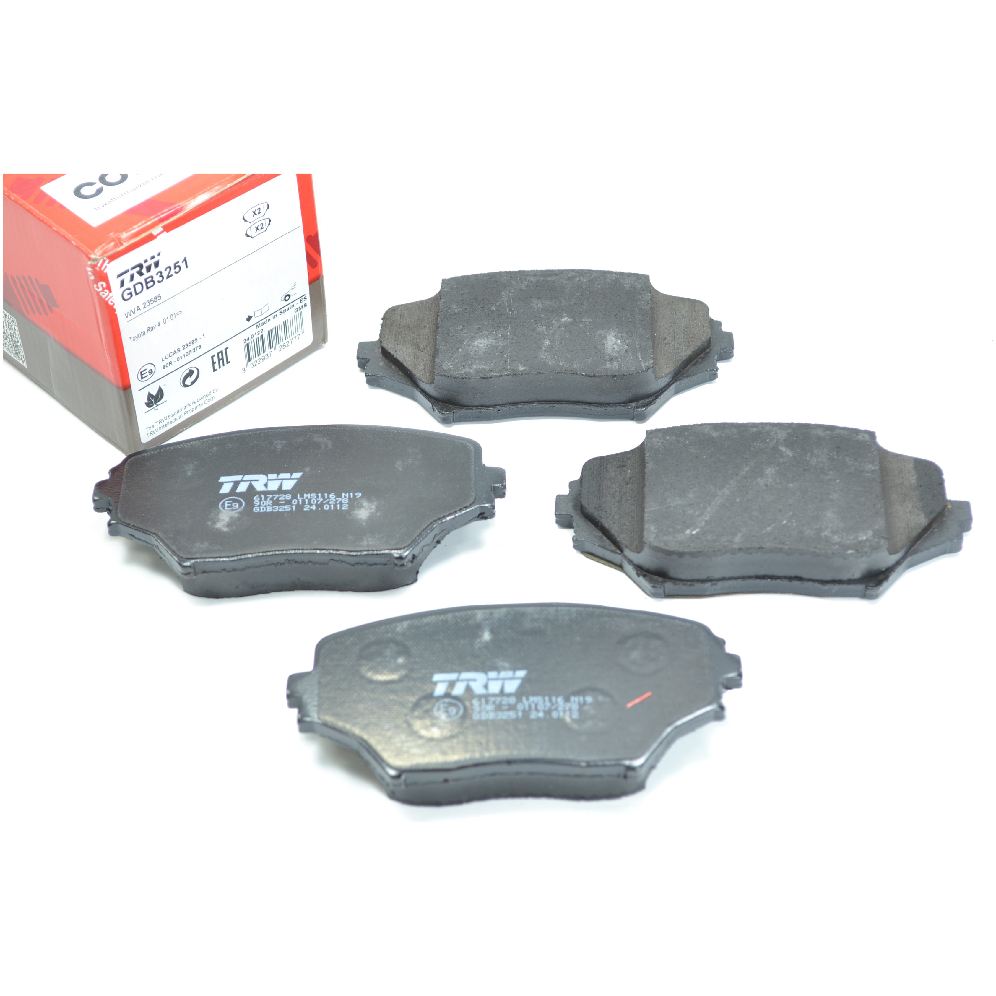 Pastilhas Freio Dianteira Antirruído Cotec para Toyota RAV4 - TRW - GDB3251