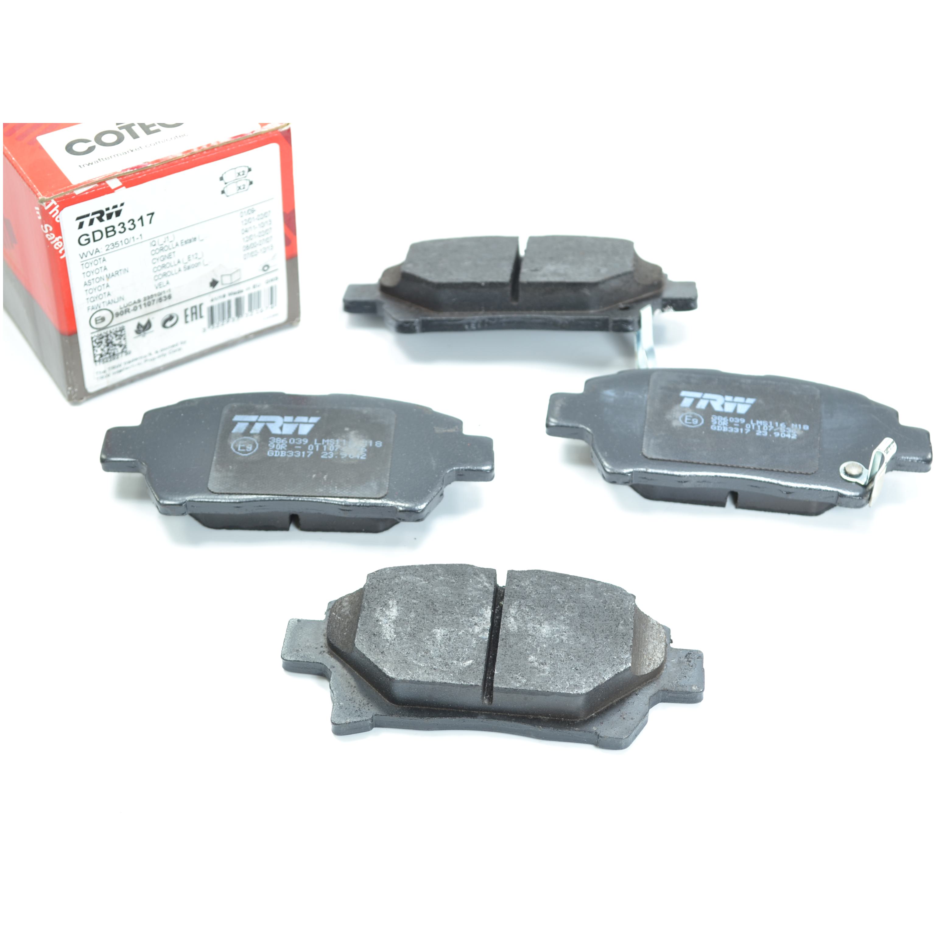 Pastilhas Freio Dianteira Antirruído Cotec para Toyota Corolla - TRW - GDB3317