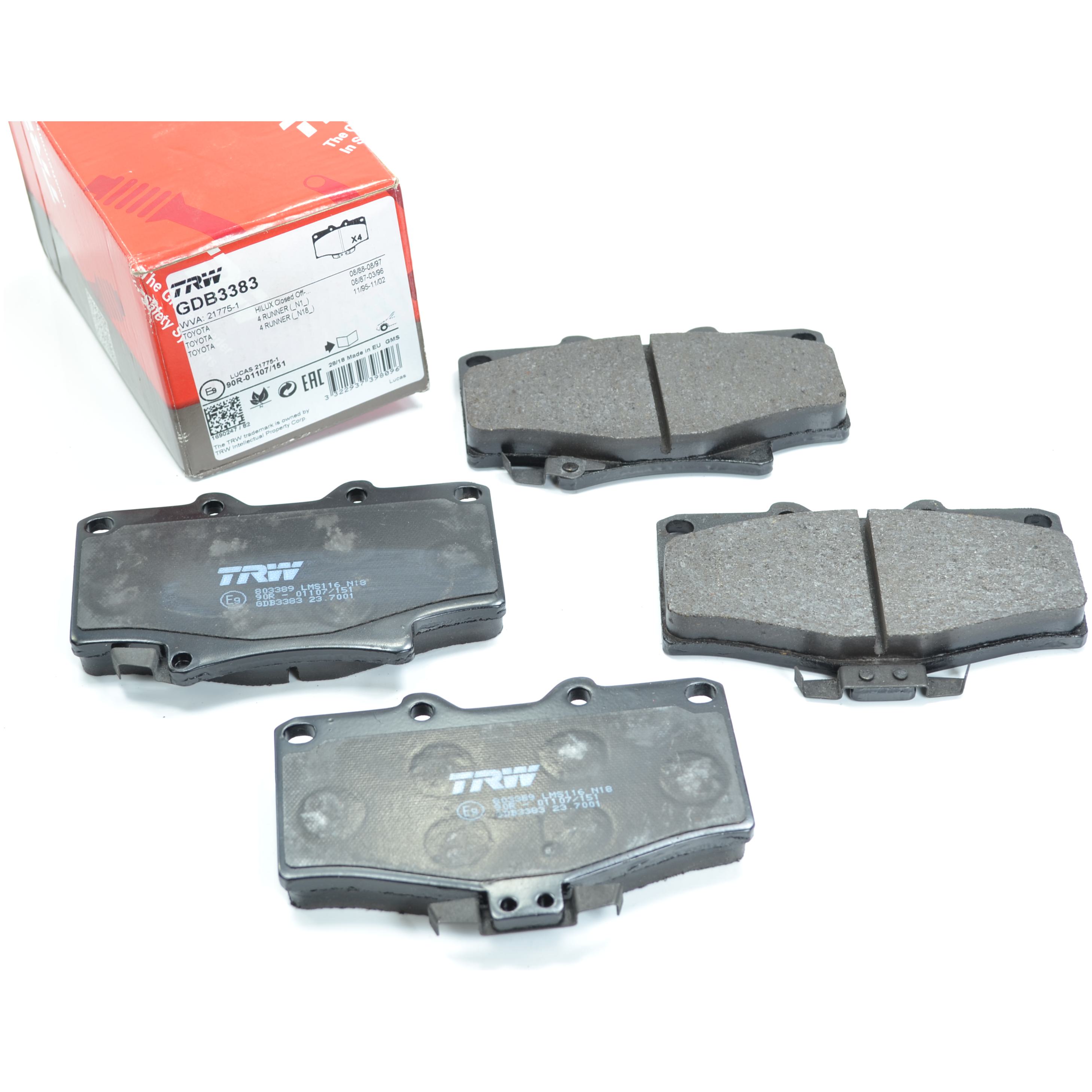 Pastilhas Freio Dianteira Antirruído Cotec para Toyota Hilux - TRW - GDB3383
