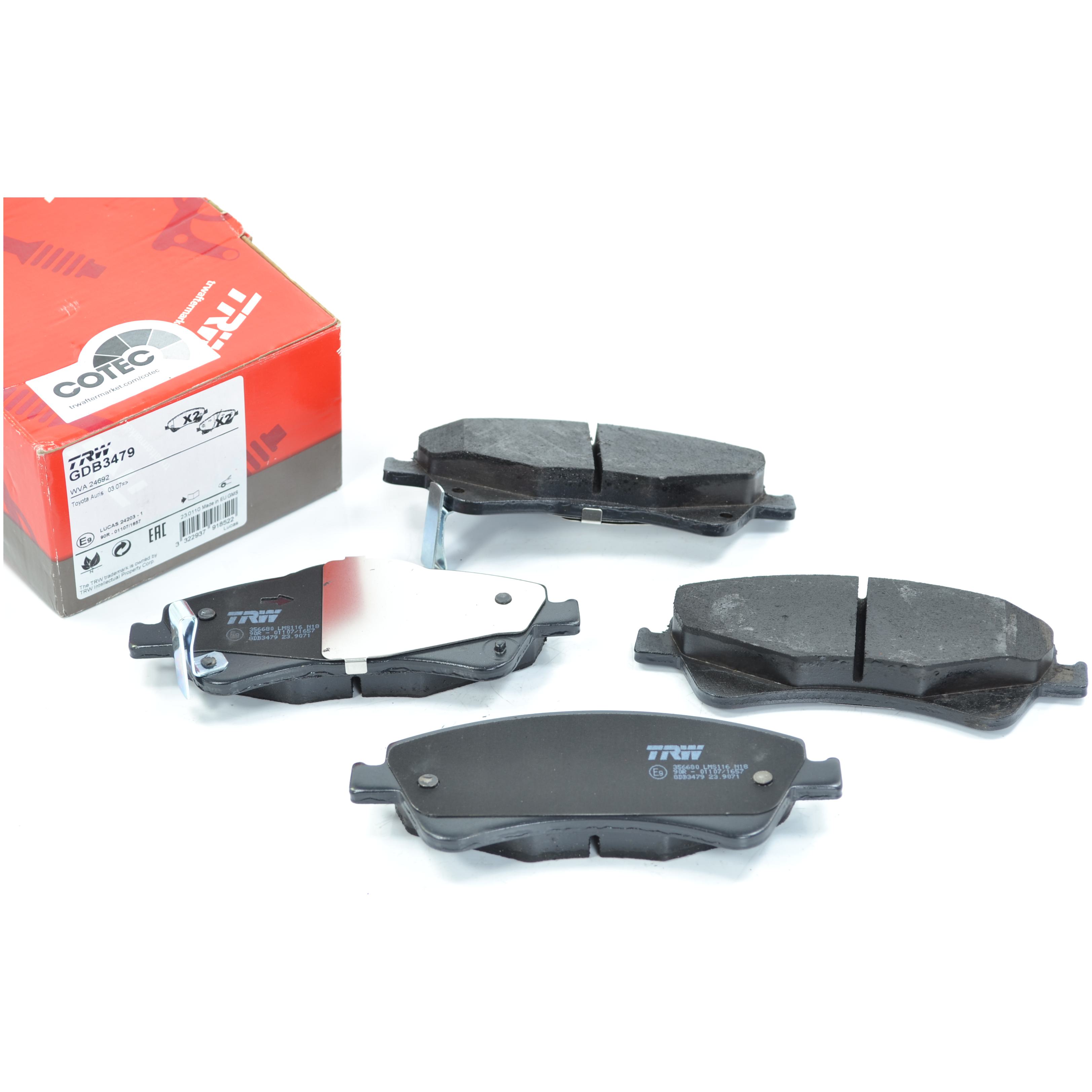 Pastilhas Freio Dianteira Antirruído Cotec para Toyota Corolla - TRW - GDB3479
