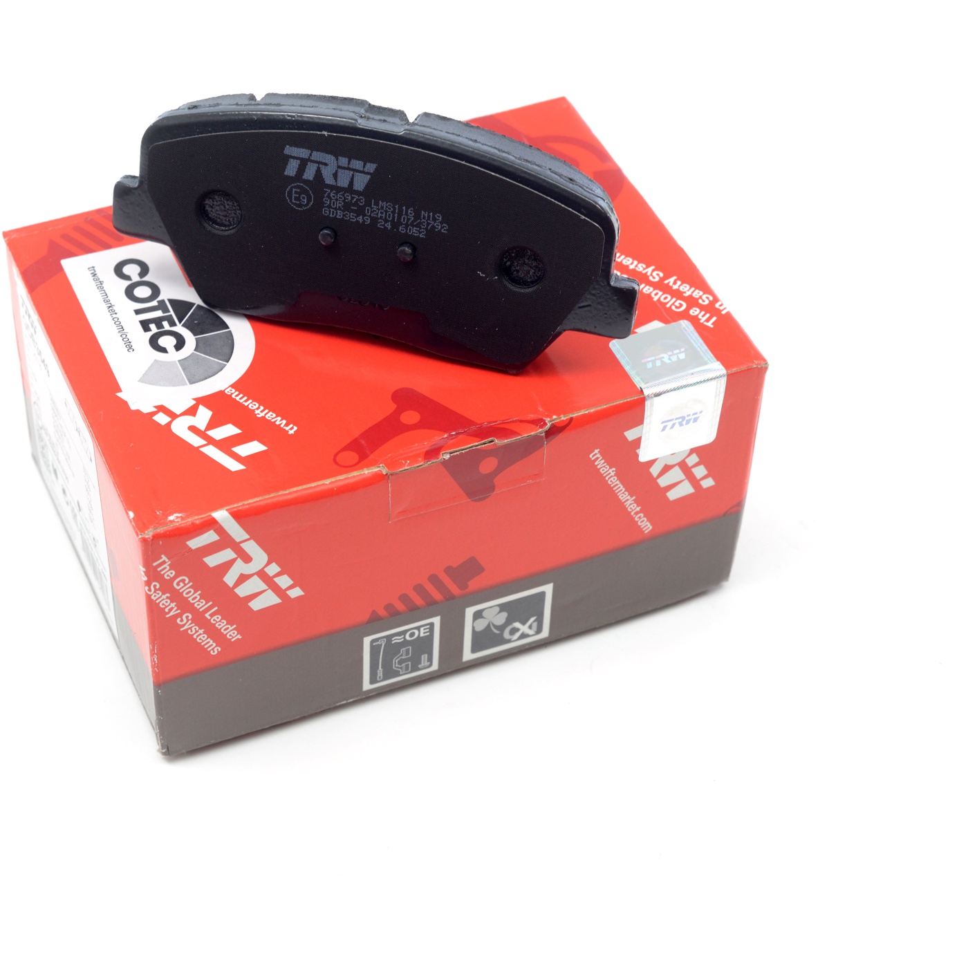 Pastilhas Freio Dianteira Antirruído Cotec para Hyundai Elantra e KIA Sorento - TRW - GDB3549