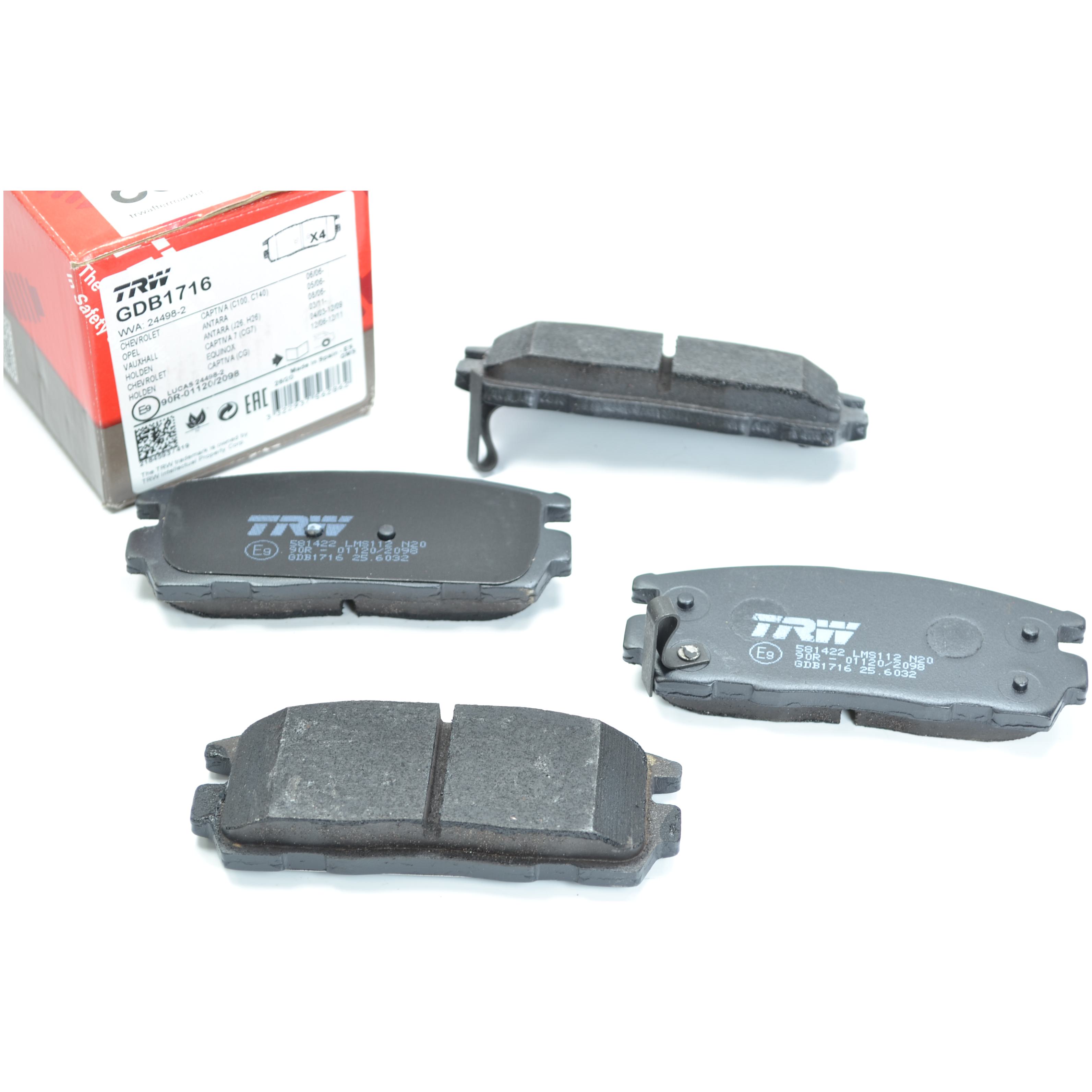 Pastilhas Freio Traseira Antirruído Cotec para Chevrolet Captiva - TRW - GDB1716