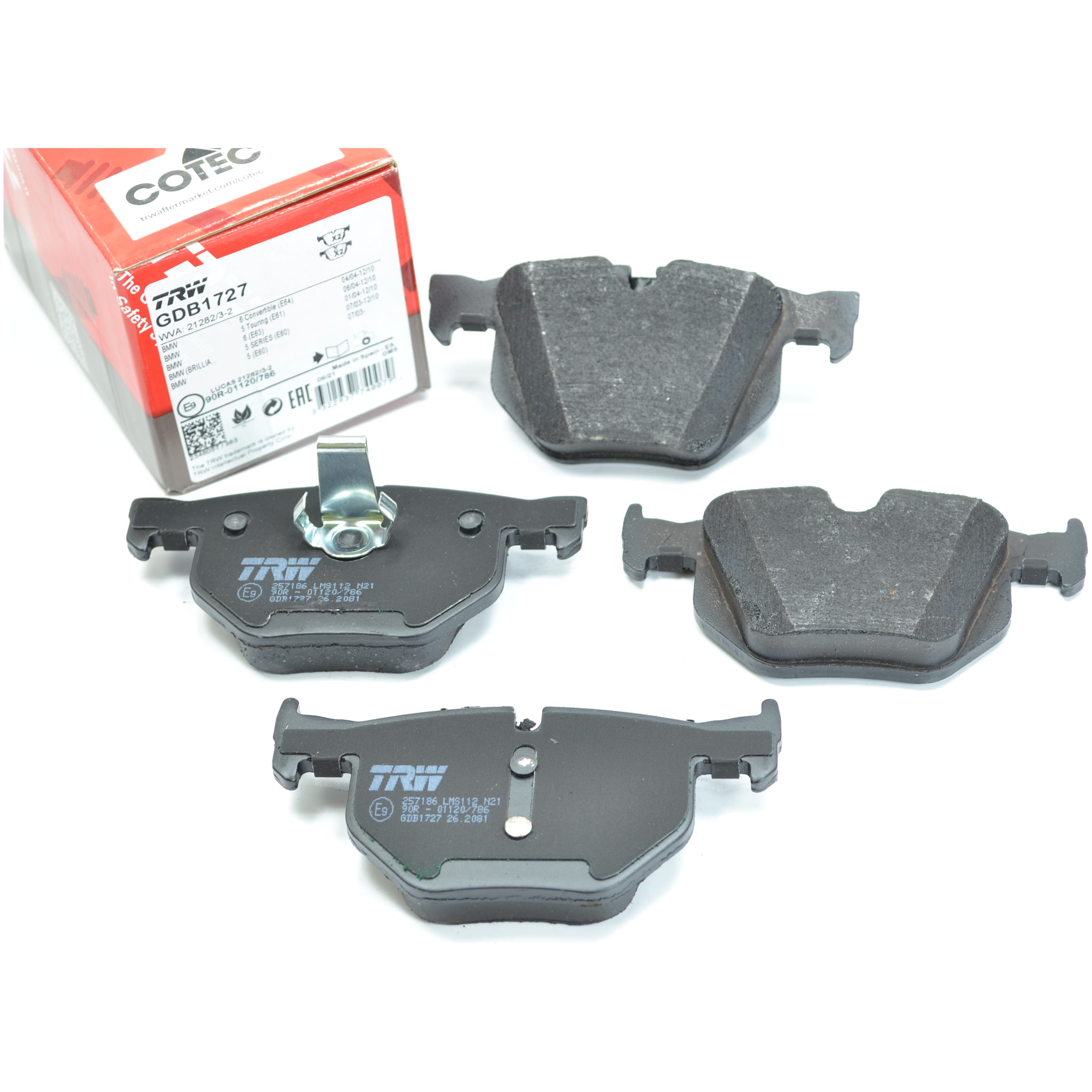 Pastilhas Freio Traseira Antirruído Cotec para BMW 525i e 530i - TRW - GDB1727