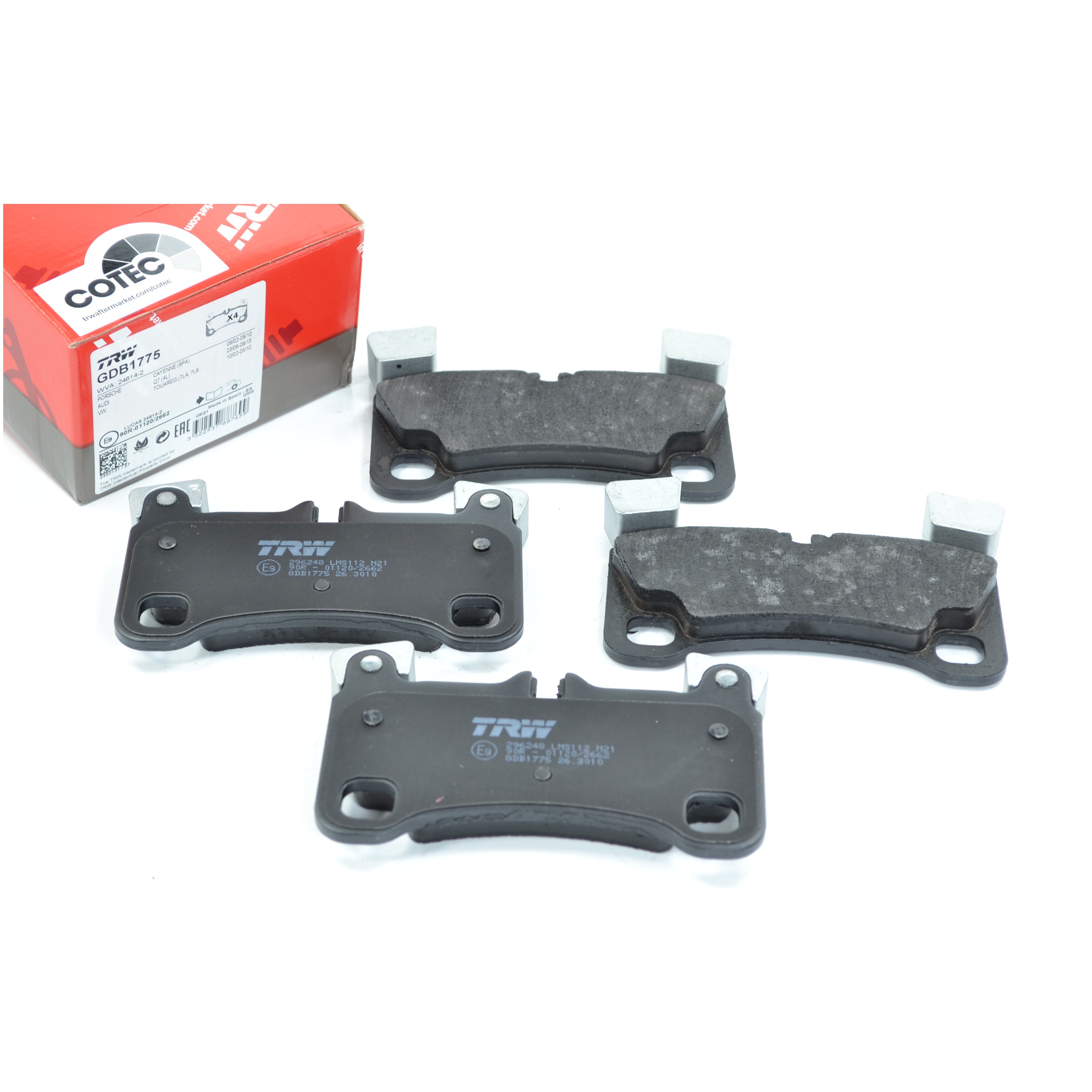 Pastilhas Freio Traseira Antirruído Cotec para Audi Q7 e Volkswagen Touareg - TRW - GDB1775