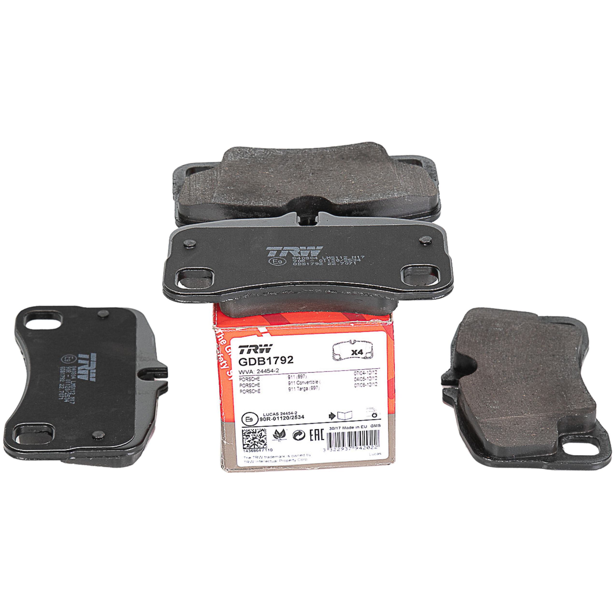 Pastilhas Freio Traseira Antirruído Cotec para Porsche 911 - TRW - GDB1792
