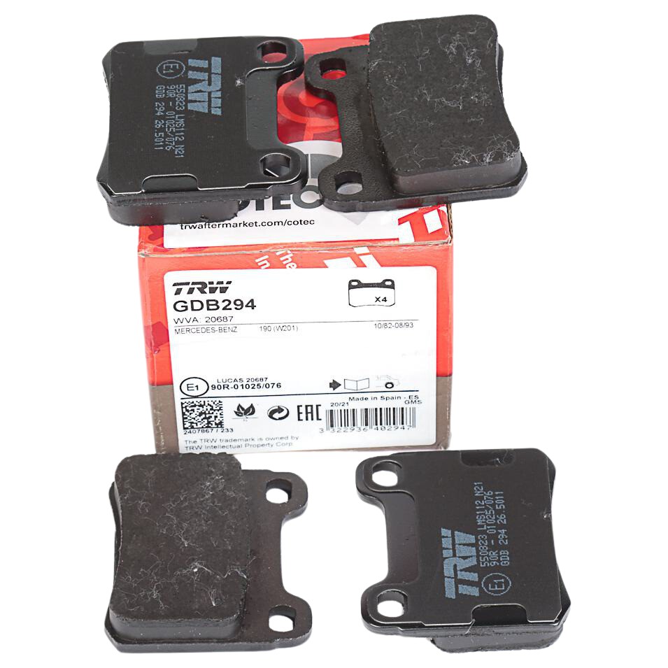 Pastilhas Freio Traseira Antirruído Cotec para Mercedes-Benz 190 E - TRW - GDB294