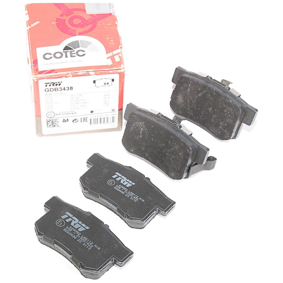 Pastilhas Freio Traseira Antirruído Cotec para Honda Accord e CR-V - TRW - GDB3438