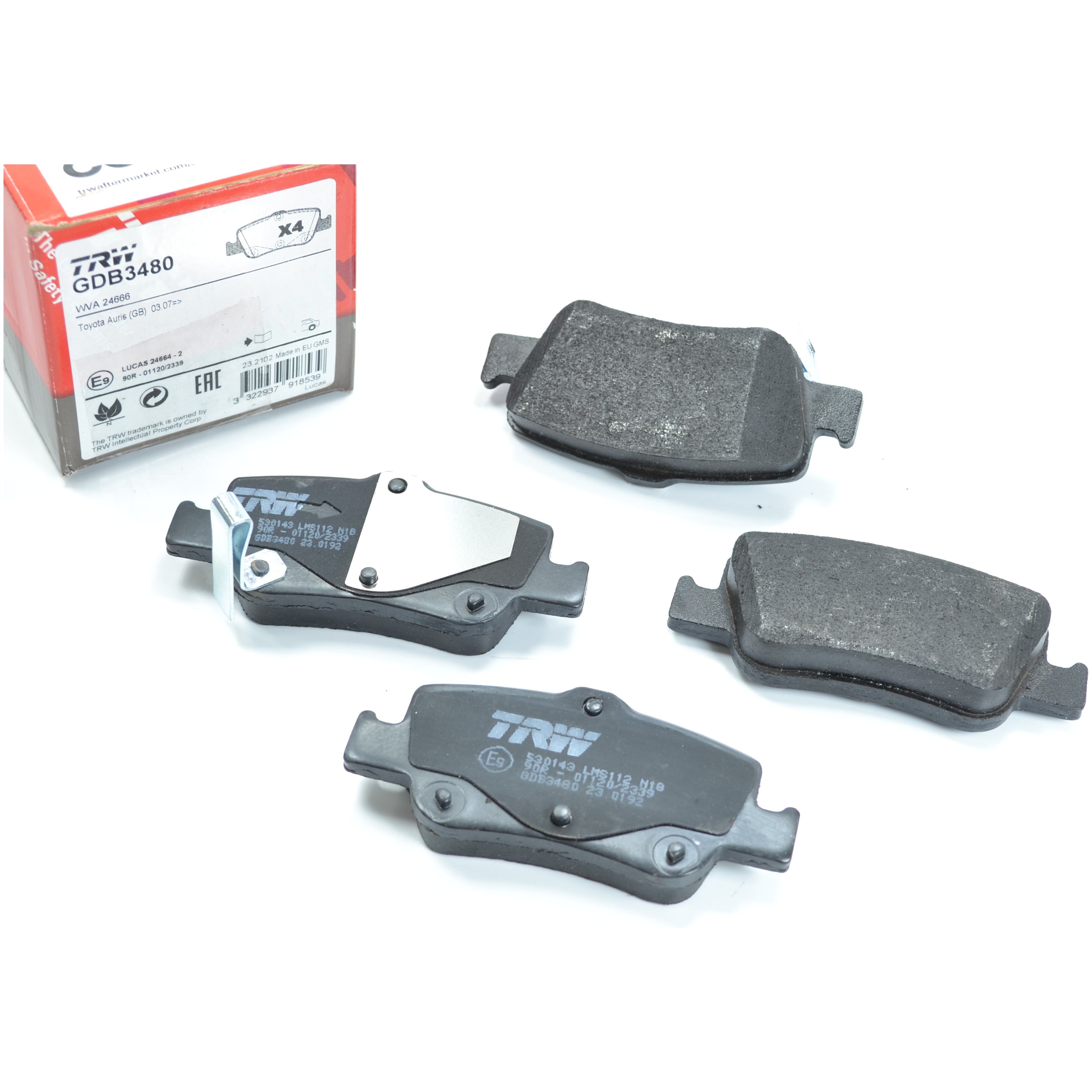 Pastilhas Freio Traseira Antirruído Cotec para Toyota Corolla - TRW - GDB3480