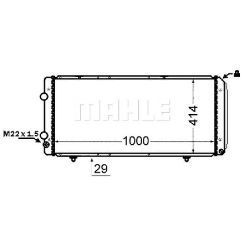 Radiador de Água para Fiat Ducato - Mahle Behr - CR 1430 000S
