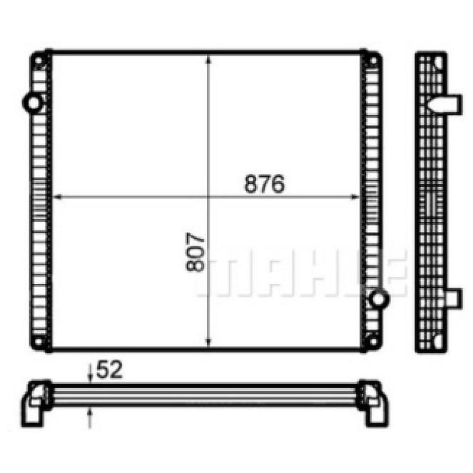 Radiador de Água para Volvo B 12 M - Mahle Behr - CR 1916 000P