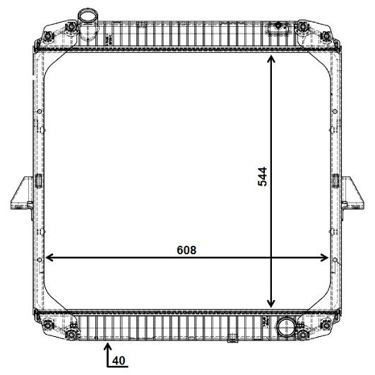Radiador de Água para Mercedes-Benz Atego 1318 - Mahle Behr - CR 2154 000P