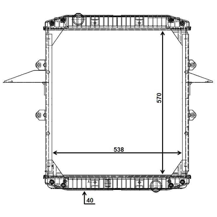 Radiador de Água para Ford Cargo 712 E e Cargo 915 - Mahle Behr - CR 2156 000P