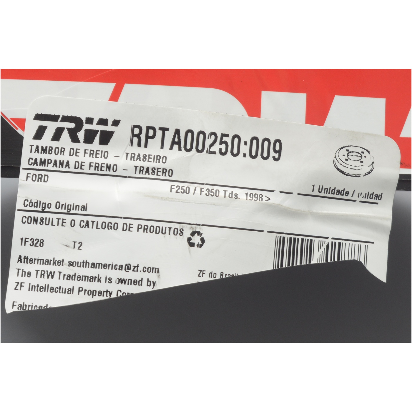 Tambor de Freio Traseiro 1 Unidade - TRW - RPTA00250