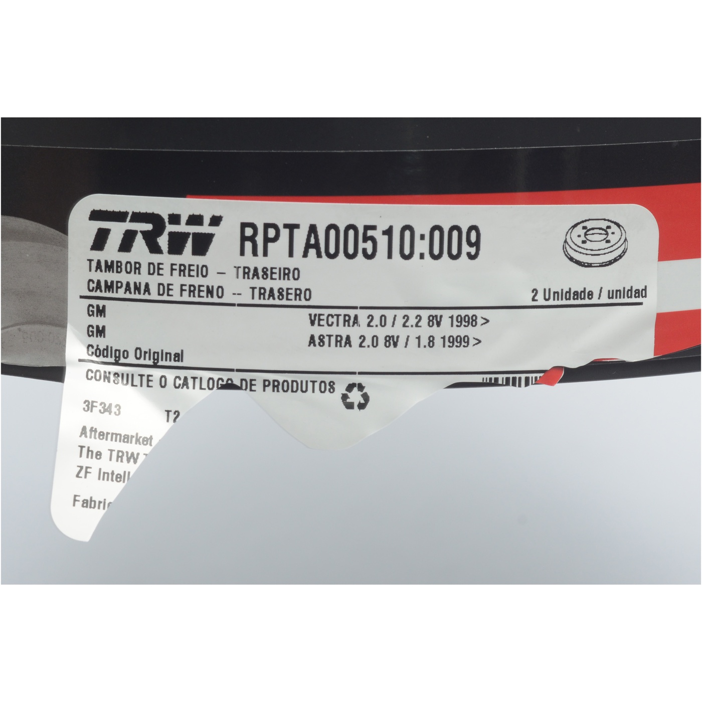 Par Tambor Freio Traseiro - TRW - RPTA00510